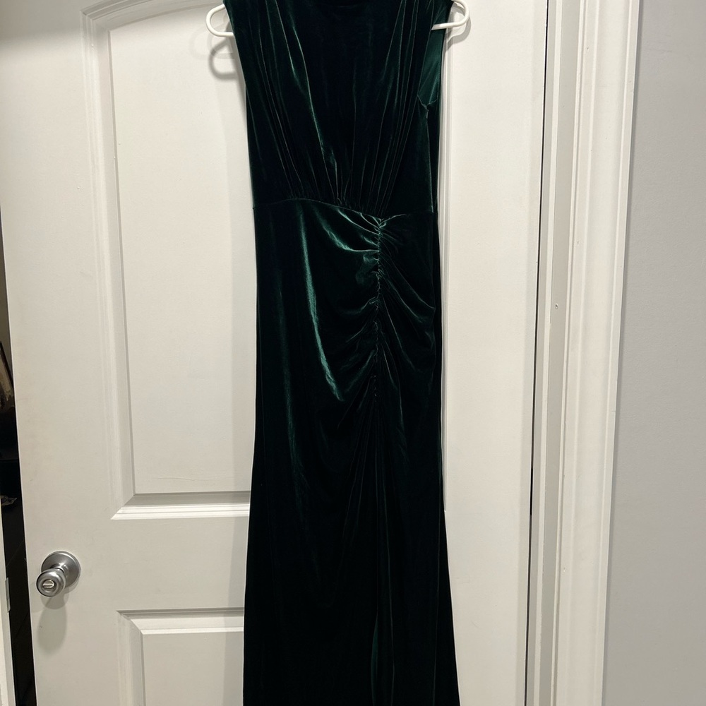 Revelry Velvet Dark Green Gown